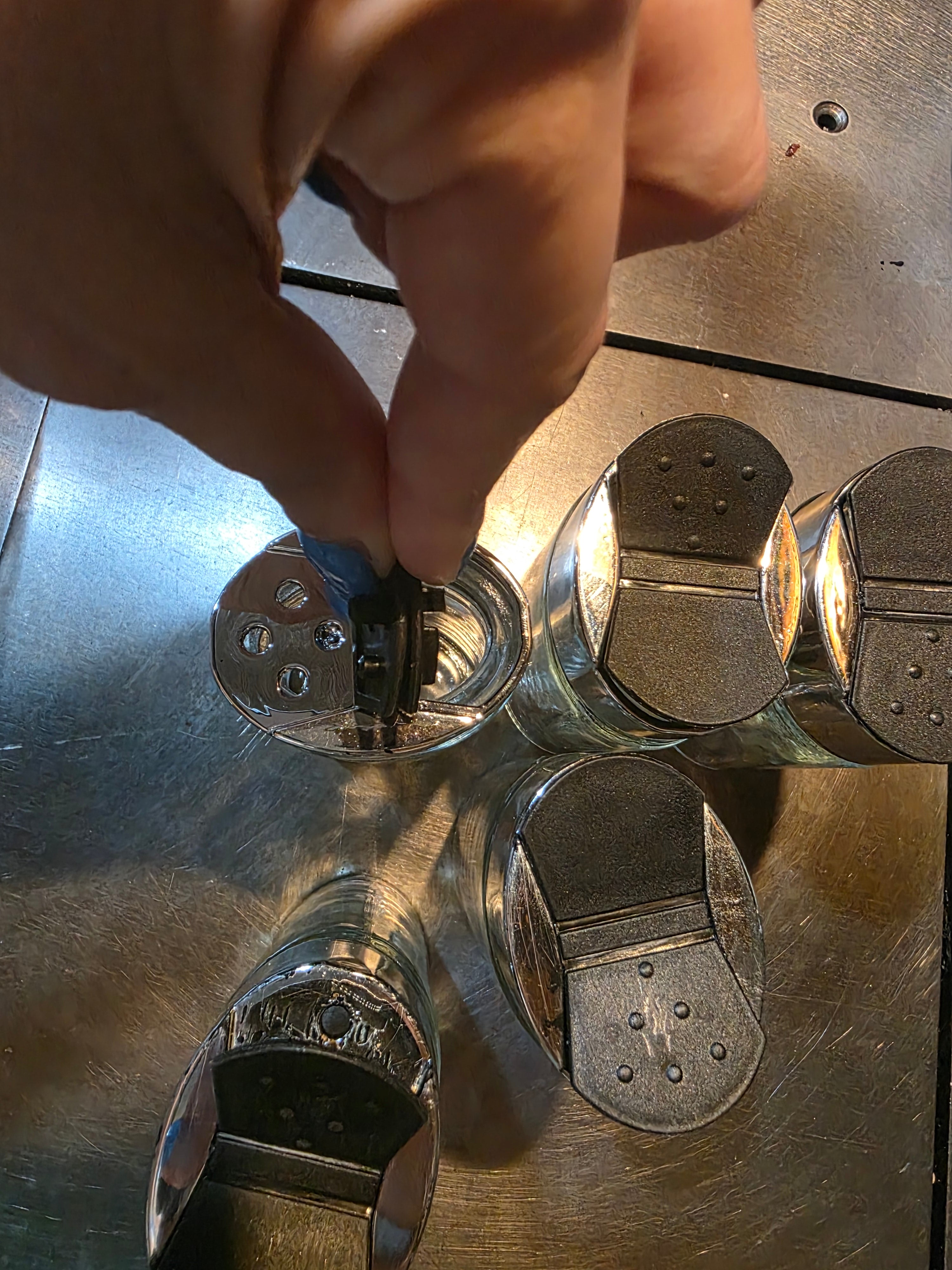 Frascos em vidro de especiarias