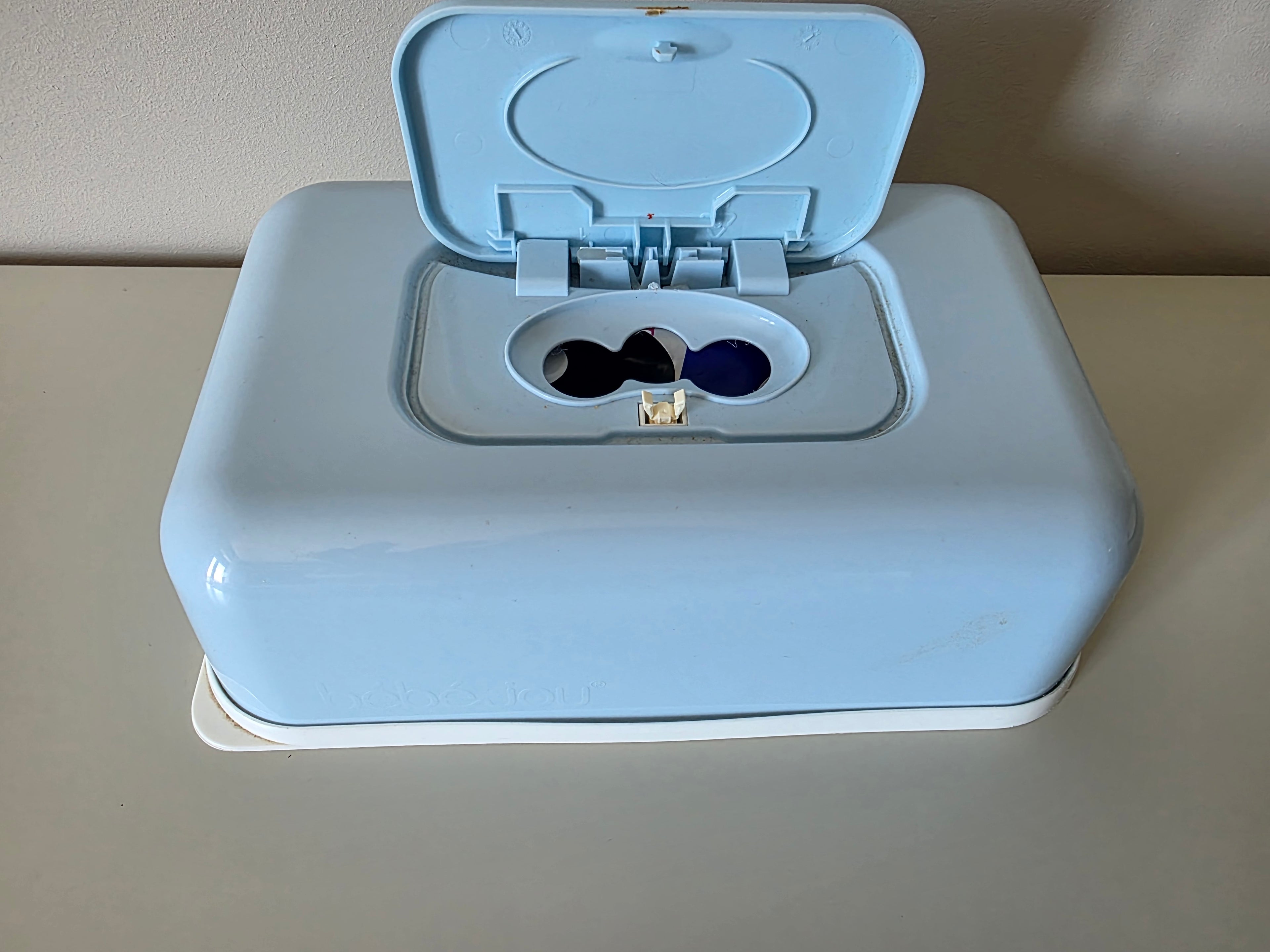 Porta toalhetes azul